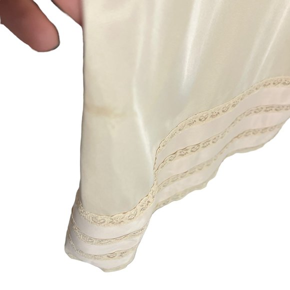 Vintage 50s Nude Full Length Skirt Medium - Picture 4 of 7